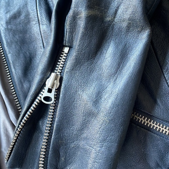 Rare Sass & Bide ink colour leather Jacket | size 8 - Picture 9 of 13